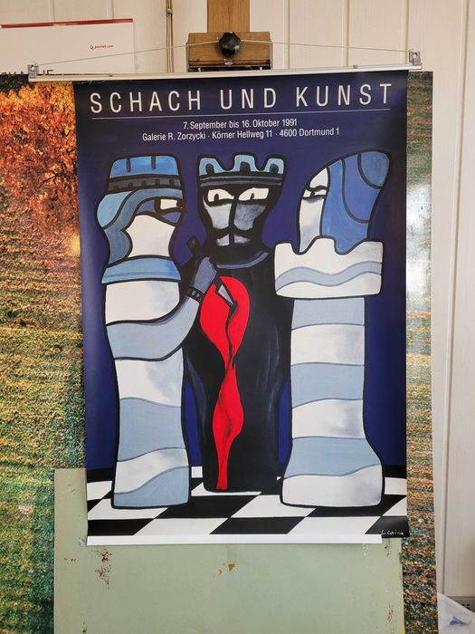Jan Lenica Schach&Kunst plakat z 1991 roku