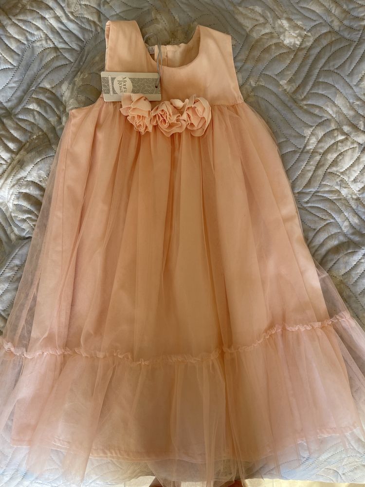 Нарядное платье Monna Rosa Италия хлопок 128-134