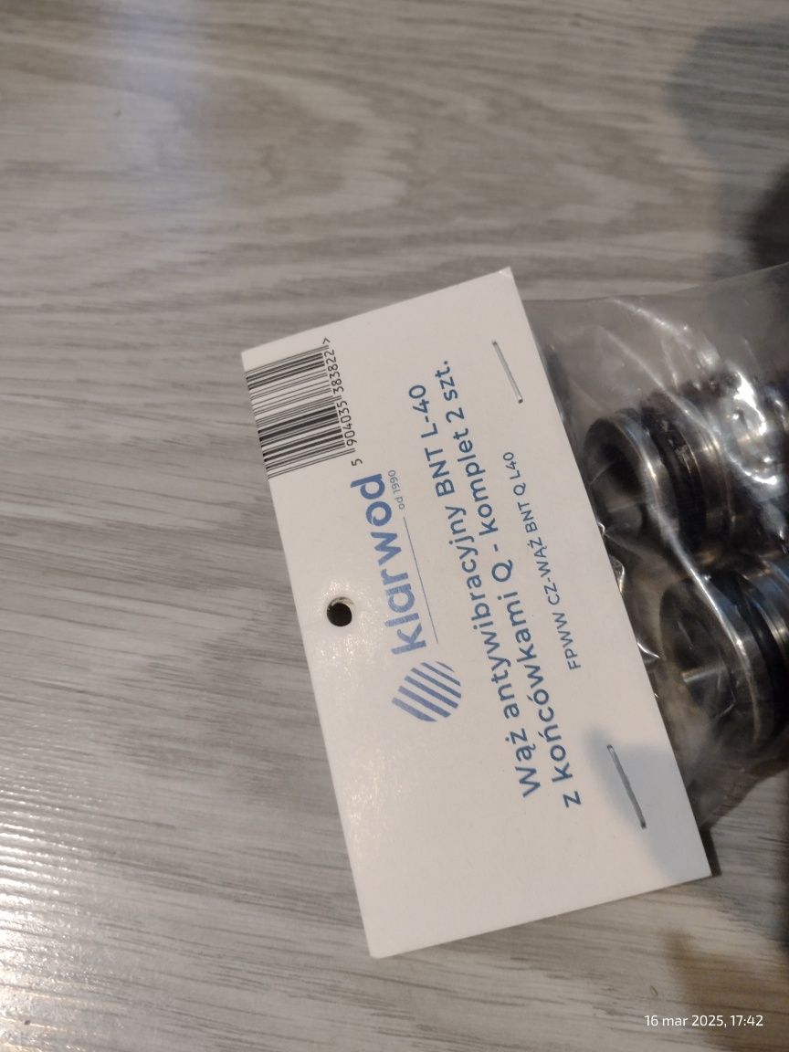 Przyłącz/ wąż do zmiękcza stacji uzdatniania klarwod komplet 2 węże