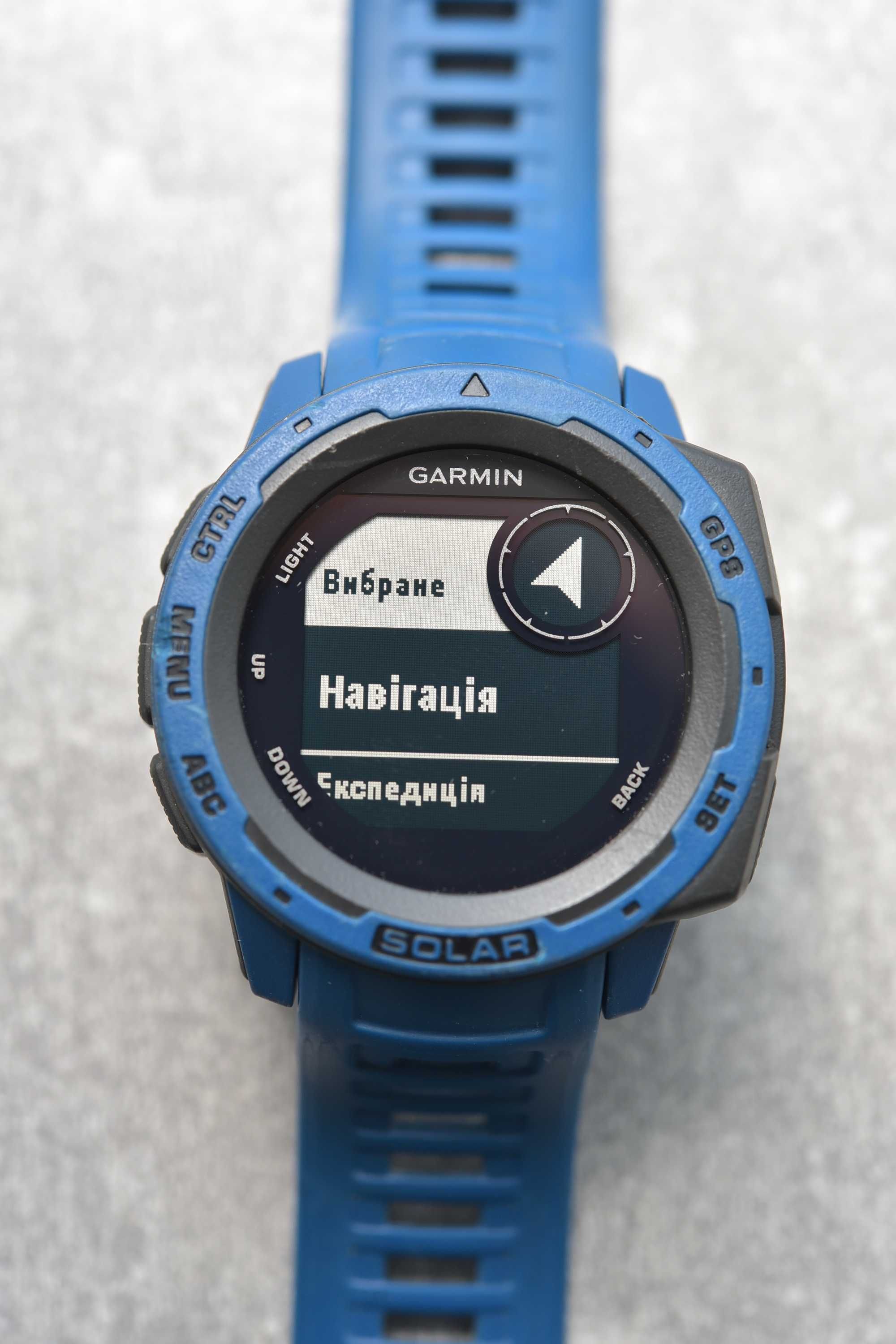 Garmin Instinct Solar синій колір gps компас
