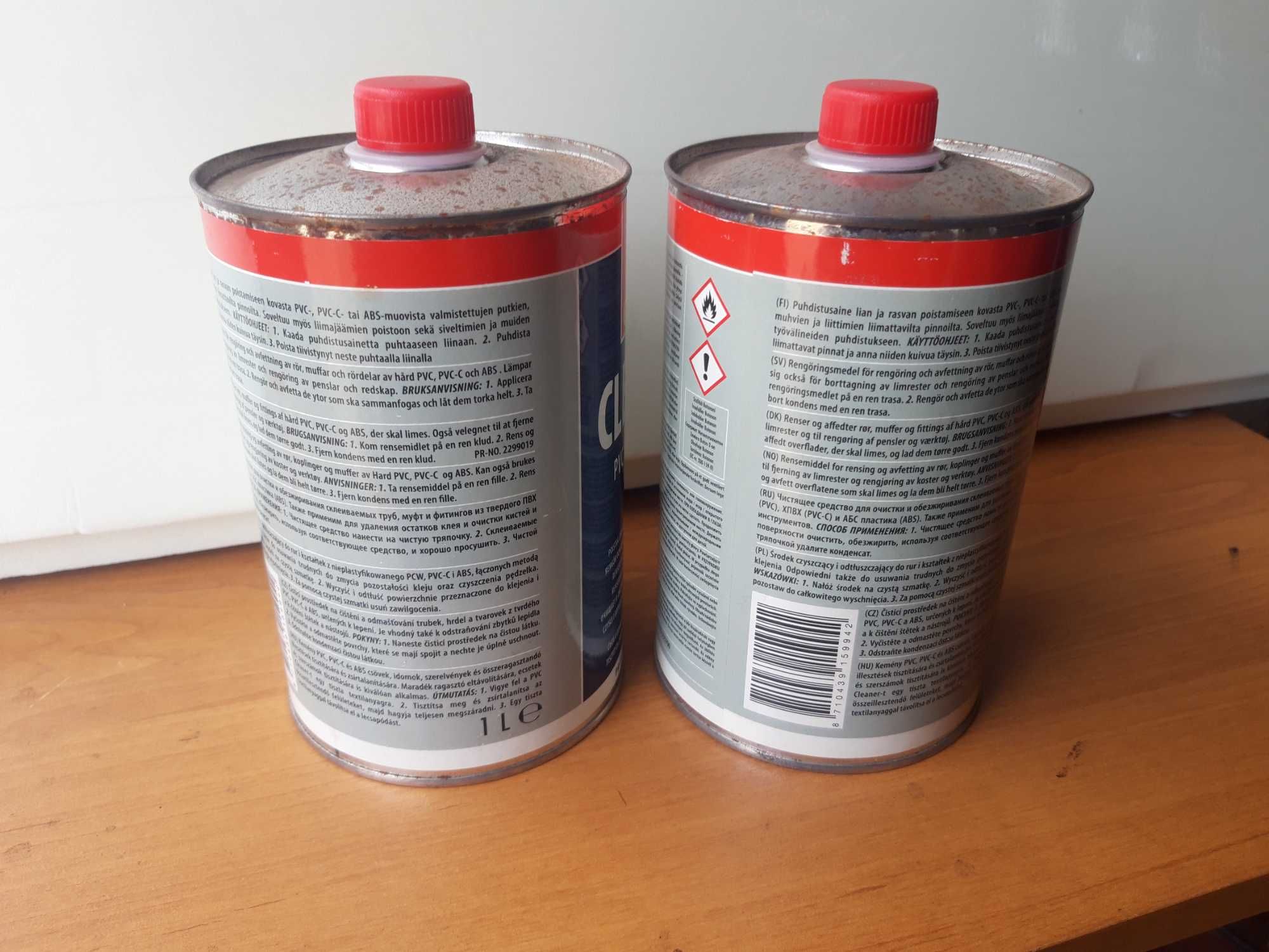 Środek czyszczący Griffon Cleaner do rur i kształtek PVC,PVC-C,ABS 1l
