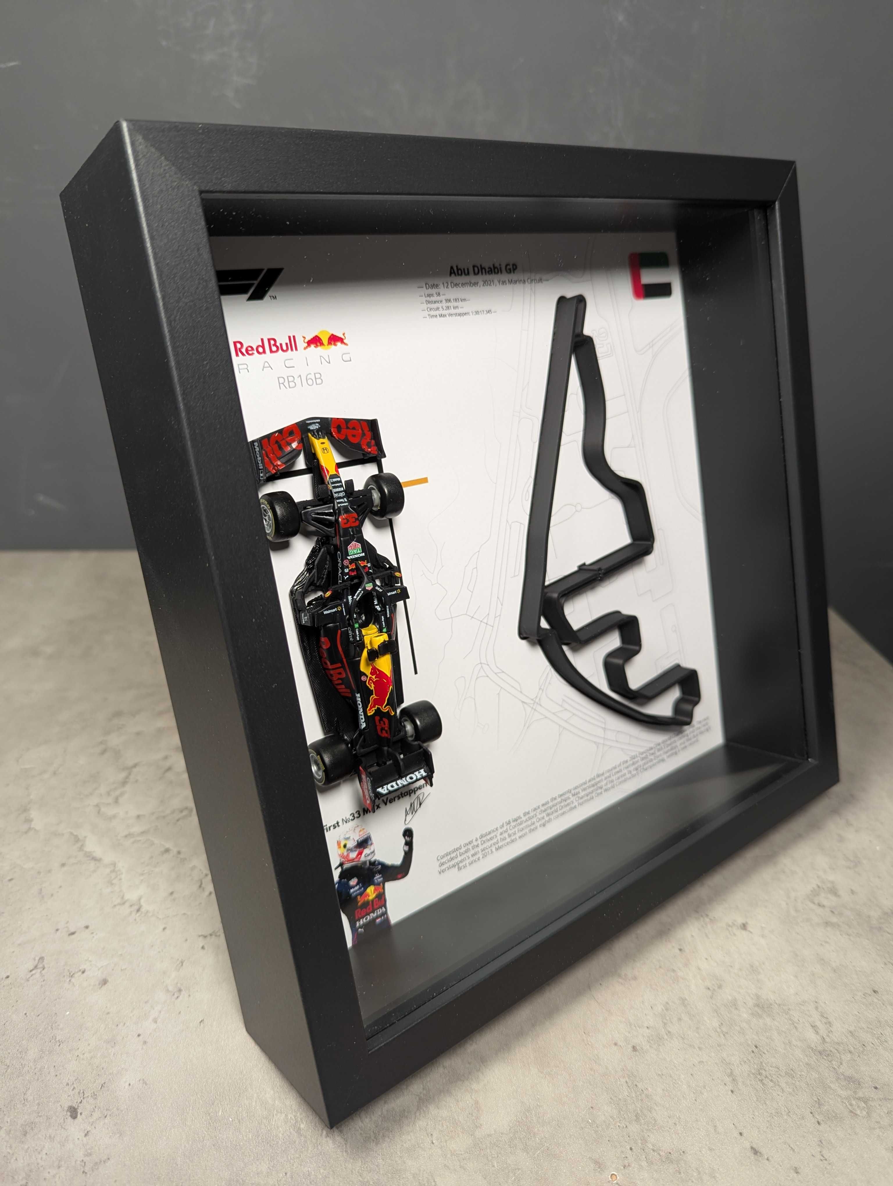 Bburago Red Bull RB16B та 3D Трасою Abu Dhabi GP #33 Max Verstappen