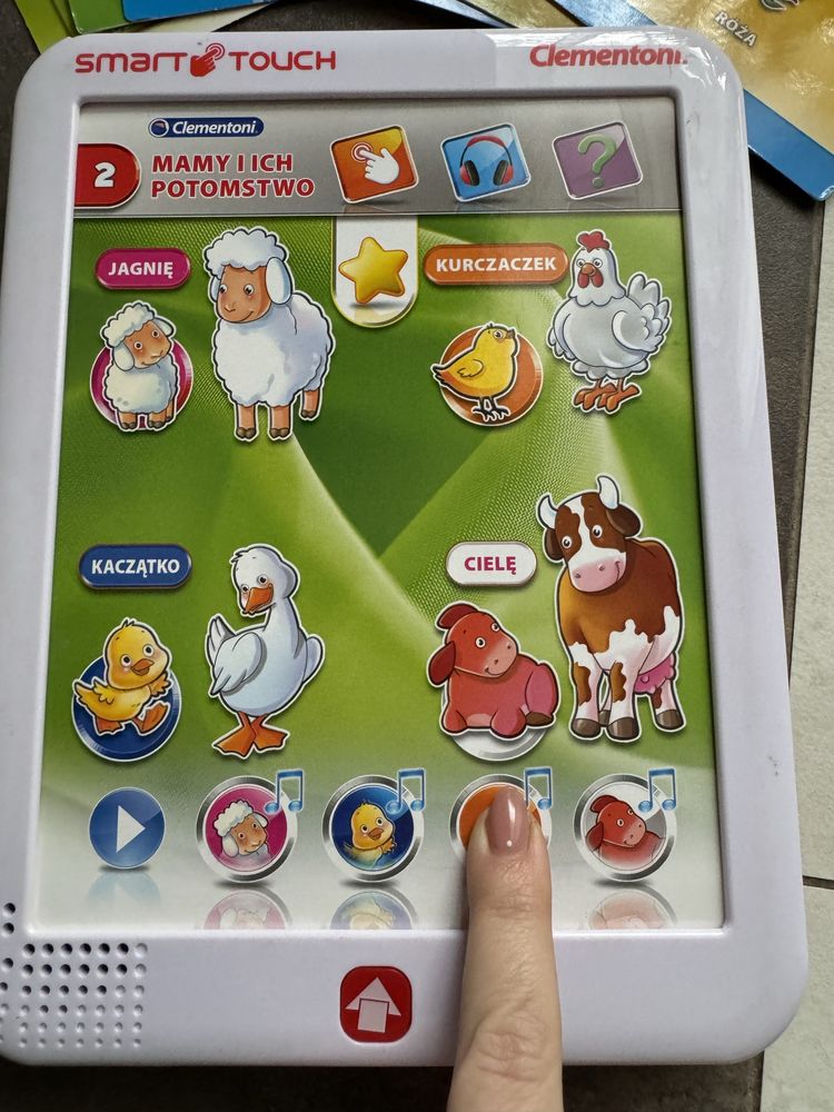 Clementoni tablet Touch Pad Słowa i Liczby uczy po polsku ang zabawka