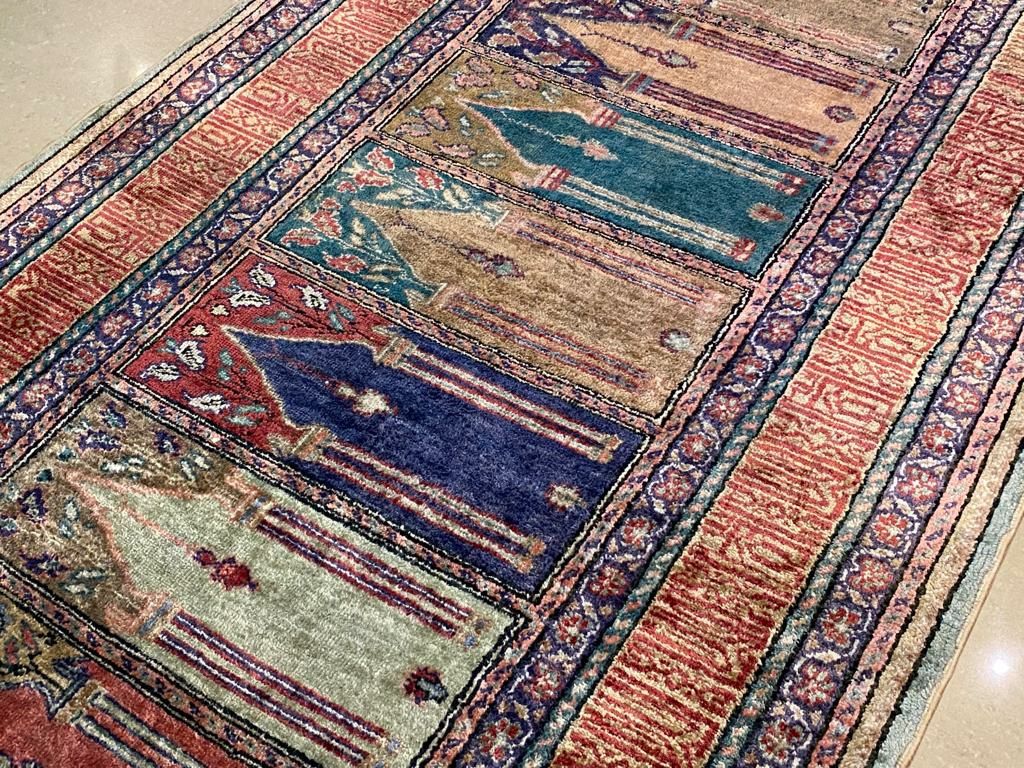 Jedwabny Kayseri 210 # 85 Perski dywan ręcznie tkany z jedwabiu