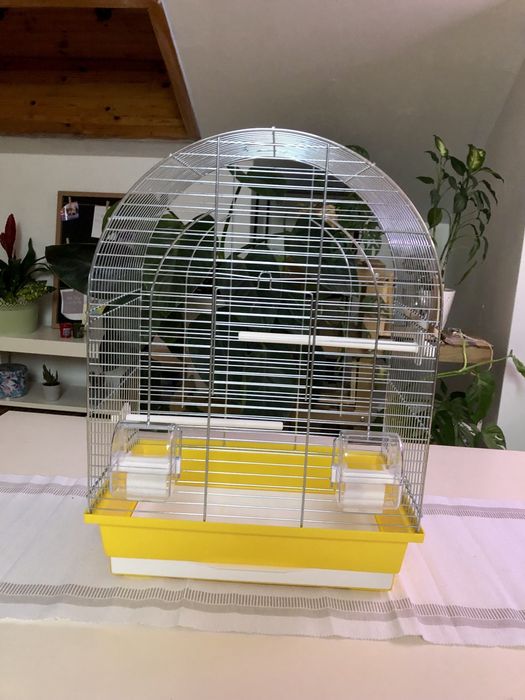 Nowa wyposażona klatka dla kanarka papug 39x25x34cm