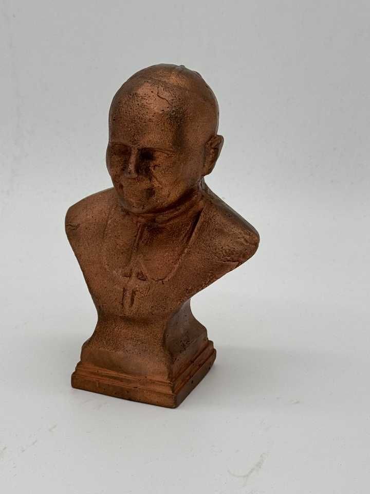 Figurka popiersie JAN PAWEŁ II Papież Miedz