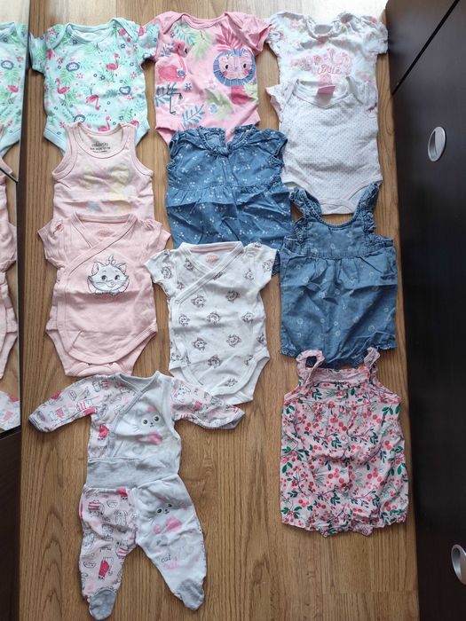 Paczka ubranek 56/62 + gratisy Wyprawka