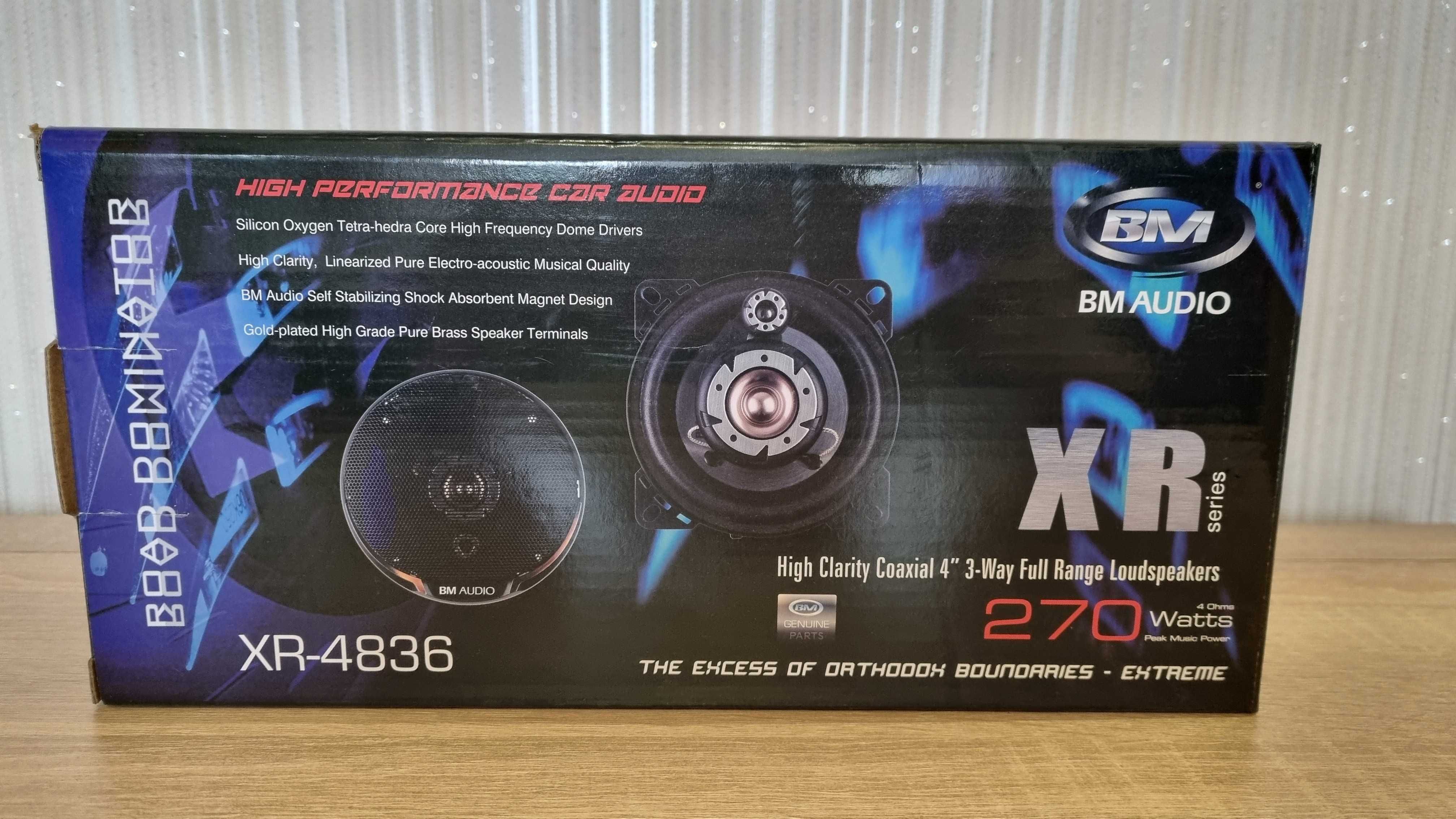 Автомобільні колонки 10см boschmann audio 270w круглі 4836xr