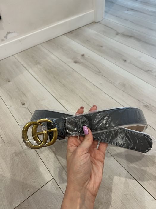 Gucci pasek czarny skorzany