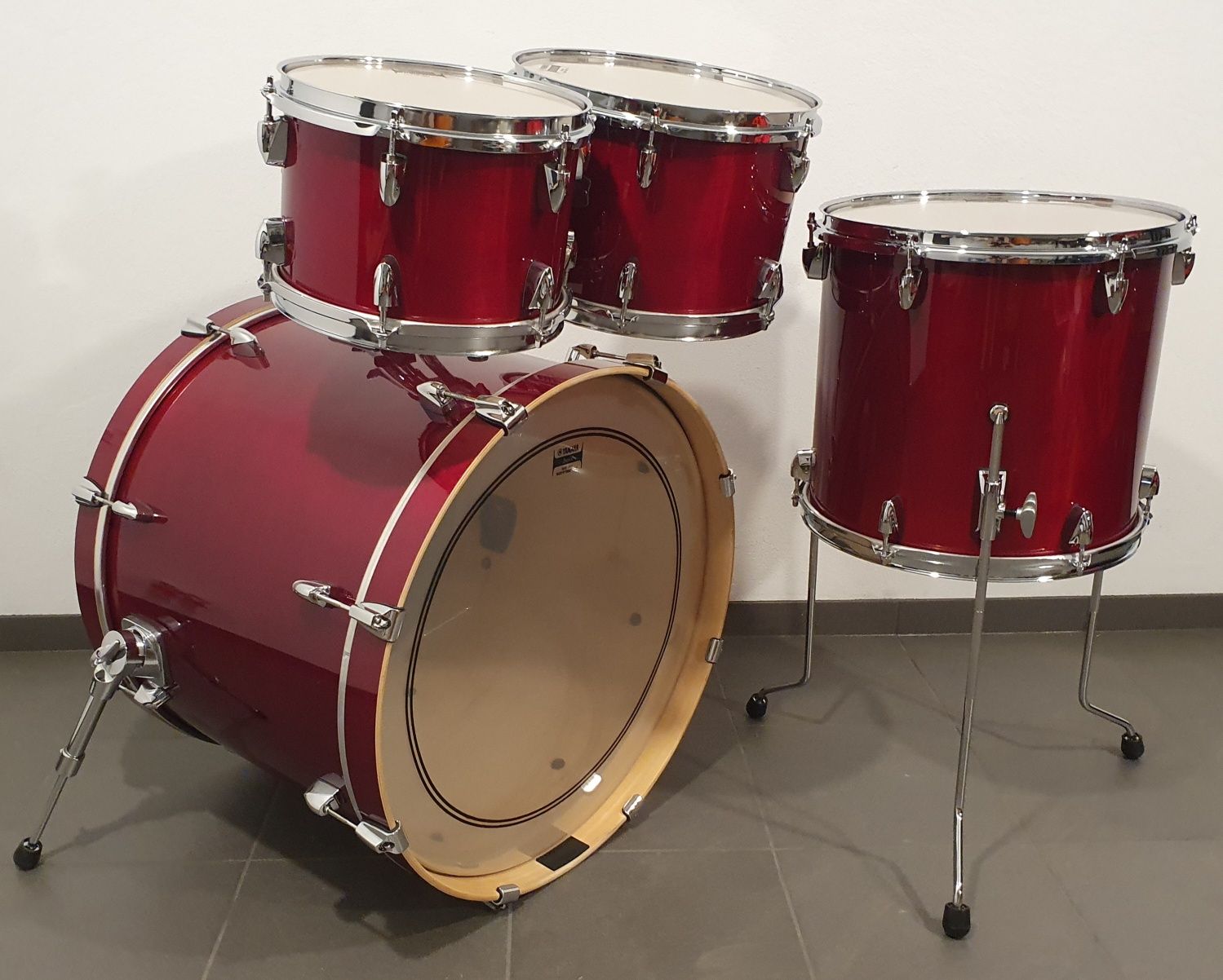 Perkusja, zestaw Yamaha Stage Custom 22,10,12,14 Cranbery Red