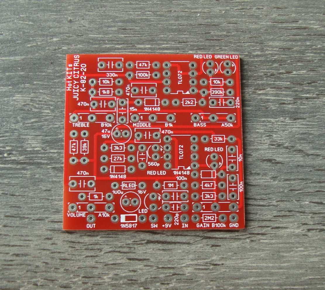 Płytka PCB DIY - preamp do gitary elektrycz. (Orange Rockerverb Emul.)