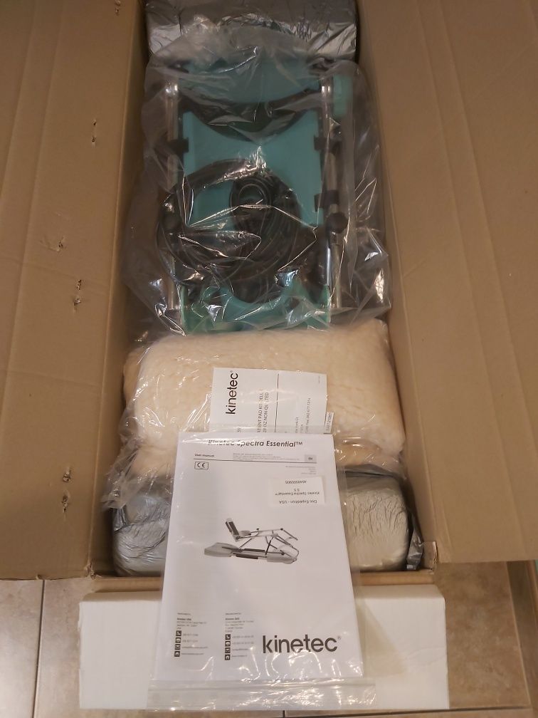 Nowa Szyna CPM 2023r Kinetec Spectra Essential + zestaw pacjenta!NOWA!