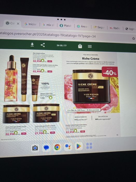 Riche Creme dia/noite 75ml Yves Rocher desde