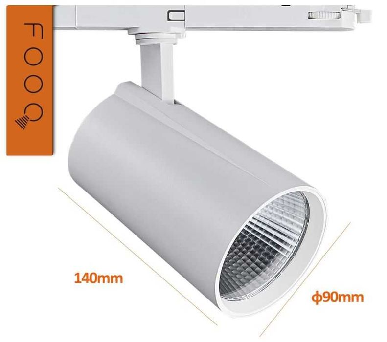 Reflektor LED pod szynę prądową 30W 3000K biały FOOC