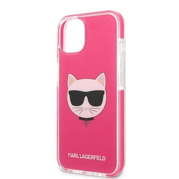 Karl Lagerfeld Etui Ochronne Fuksja Choupette Head - iPhone 13 6,1"