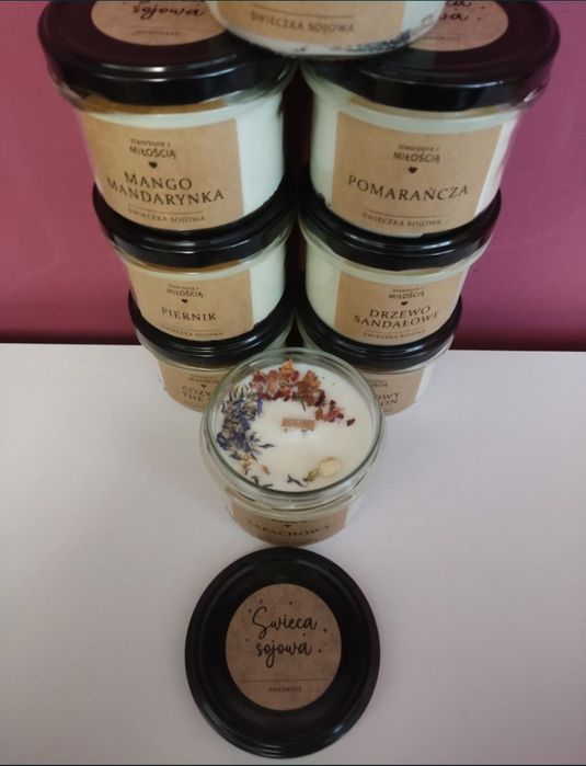 Świeczki sojowe świece zapachowe handmade 235 ml