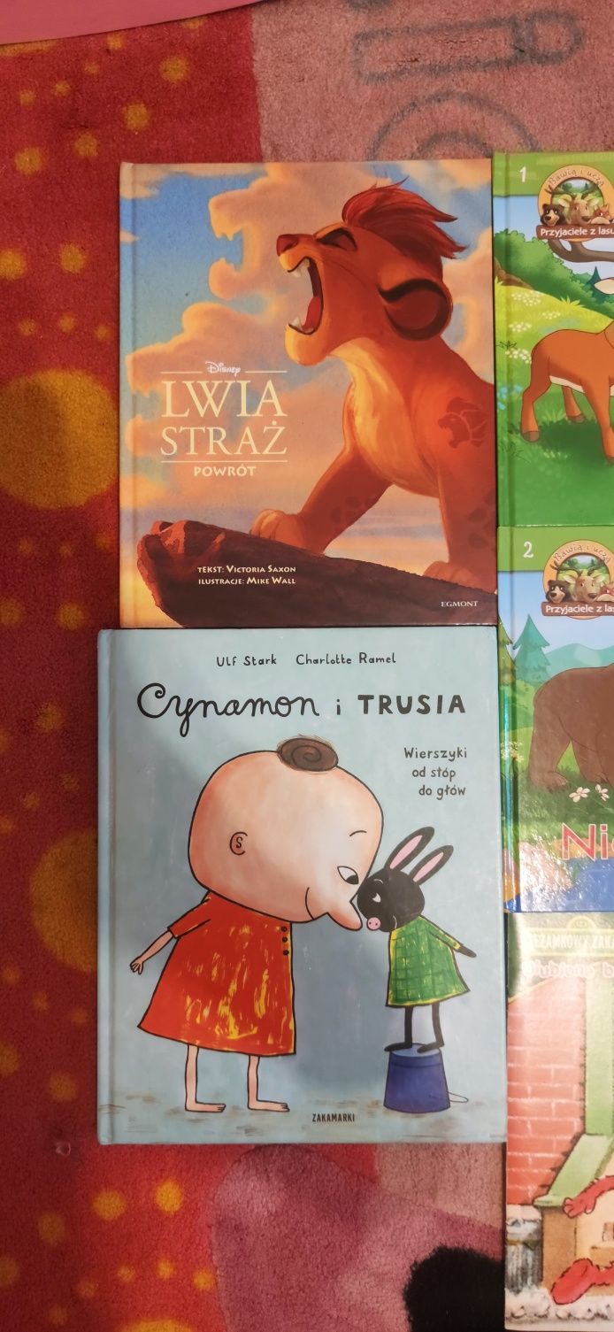 Zestaw komplet książek książeczek dla dzieci Cynamon Elmo Disney