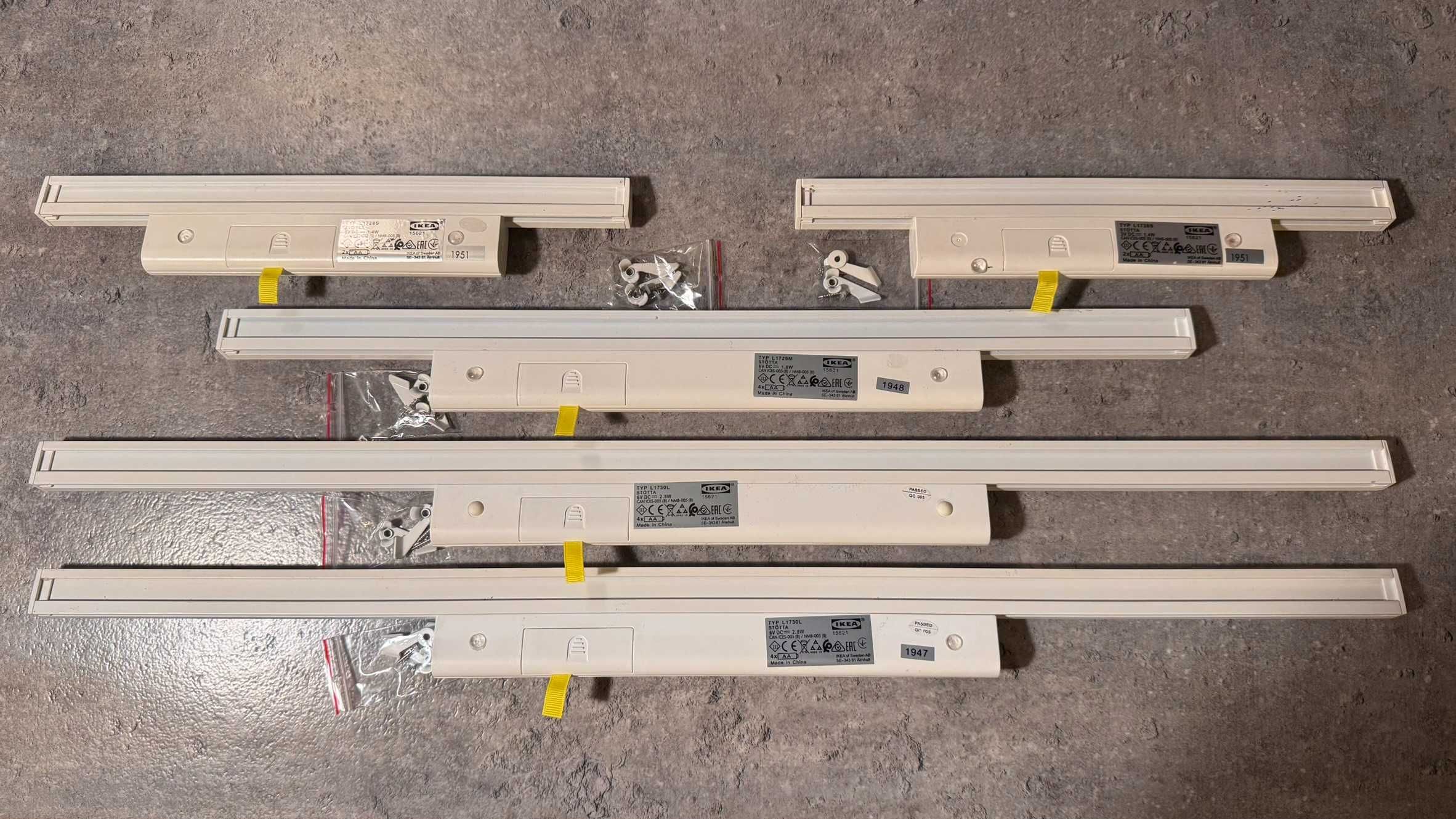 Oświetlenie IKEA STOTTA Listwy LED z czujnikiem ruchu / zestaw 5 szt.