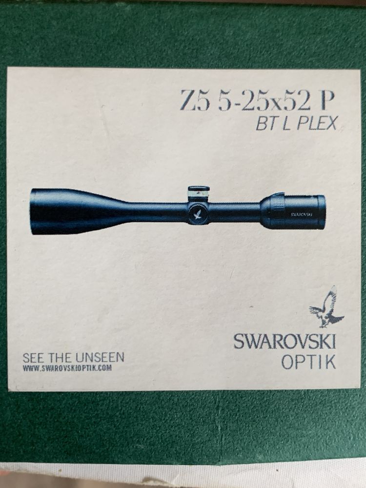 Прицел Swarovski Z5 5-25x52P BT (Zeiss,Leica)