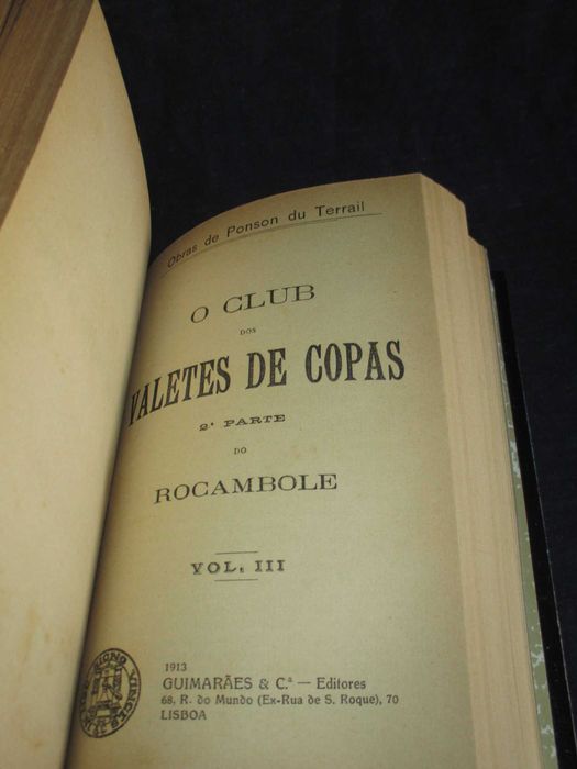 Livro Rocambole O Club dos Valetes de Copas Ponson Du Terrail