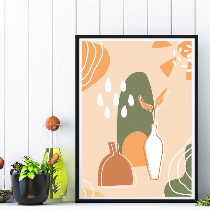 plakat Boho abstrakcja, stylowy obraz plakat boho do pokoju abstrakcja