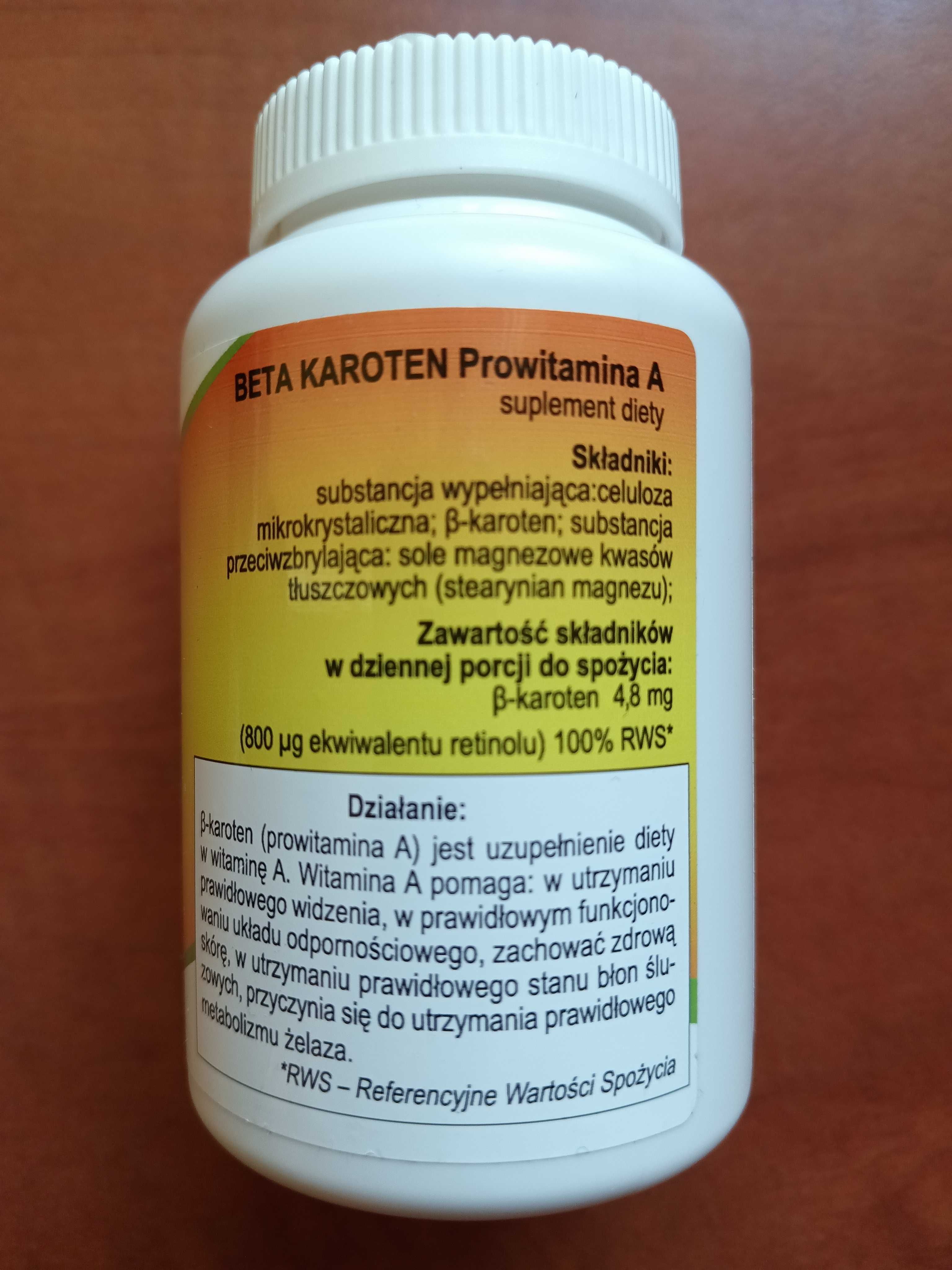 Beta Karoten Słońce w pigułce tabletki, 100 szt