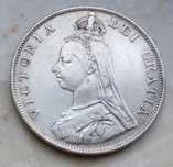 SREBRO 2 Floreny 1887 Anglia Ag925
