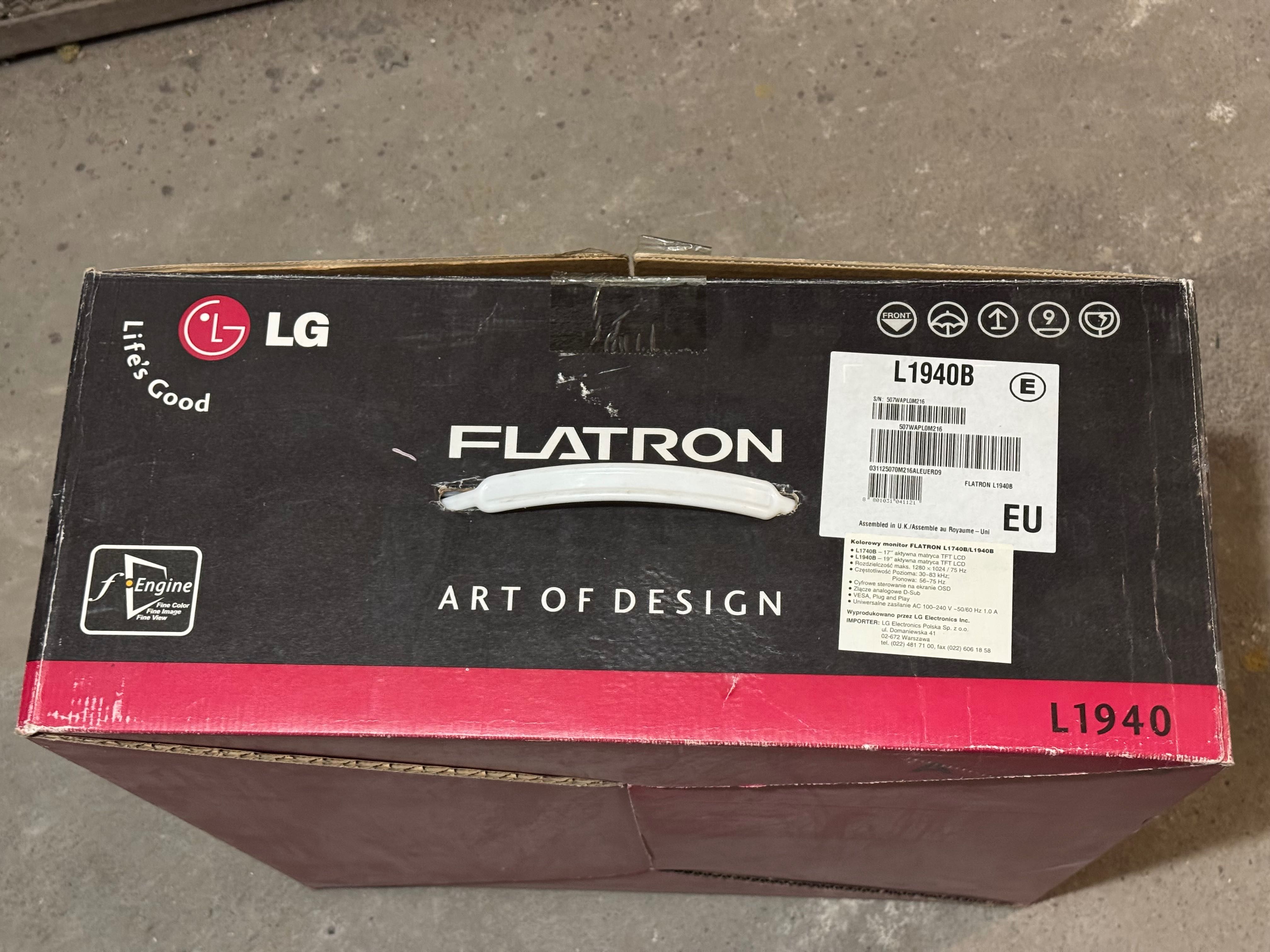 Monitor LCD LG 19” cali L1940B ‭1280x1024 60Hz