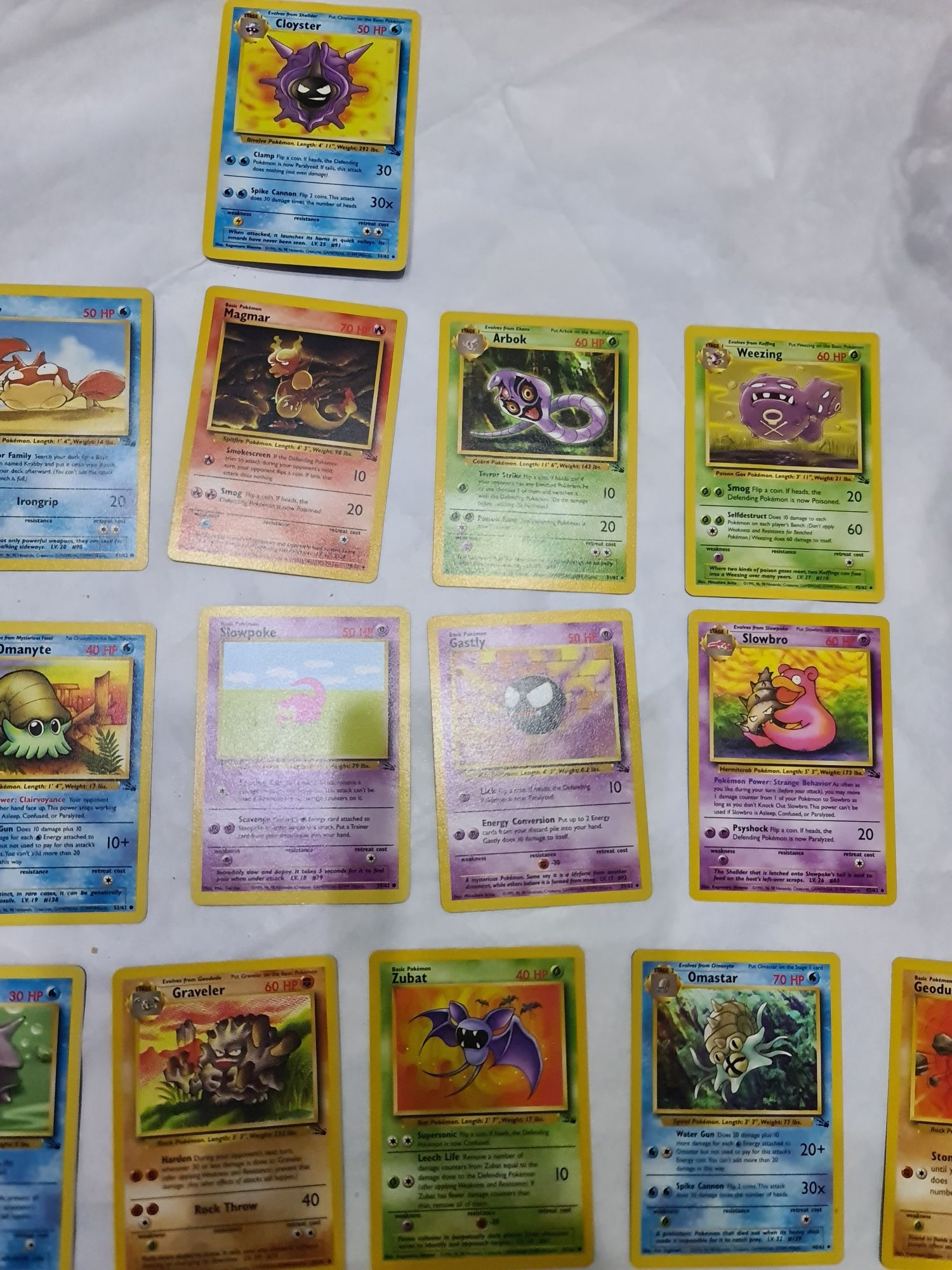 Pokemon Cartas Fossil Unlimited Comuns Incomuns Inglês (M/NM)