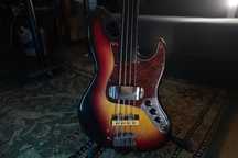 Bezprogowa Gitara basowa fretless Jazz Bass DIY Japan – heban Schaller