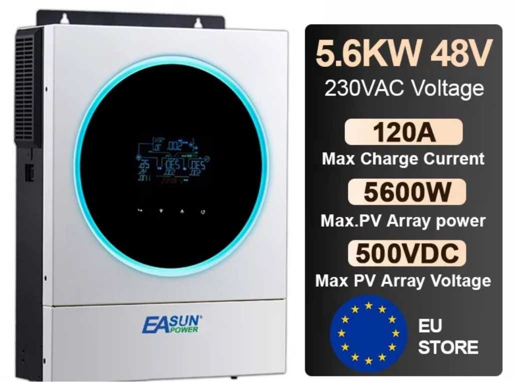 Инвертор солнечный EASUN Power 5,6 kW, 120A, новый, в наличии