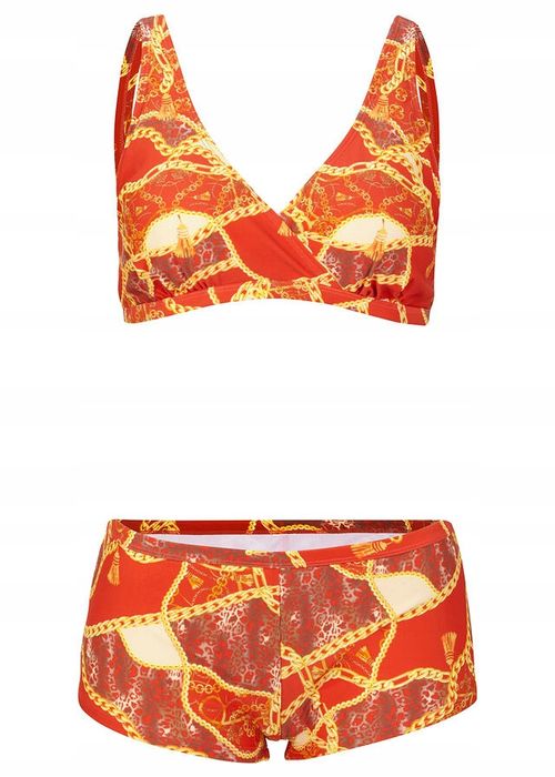 B.P.C bikini z bokserkami czerwone z nadrukiem ^48