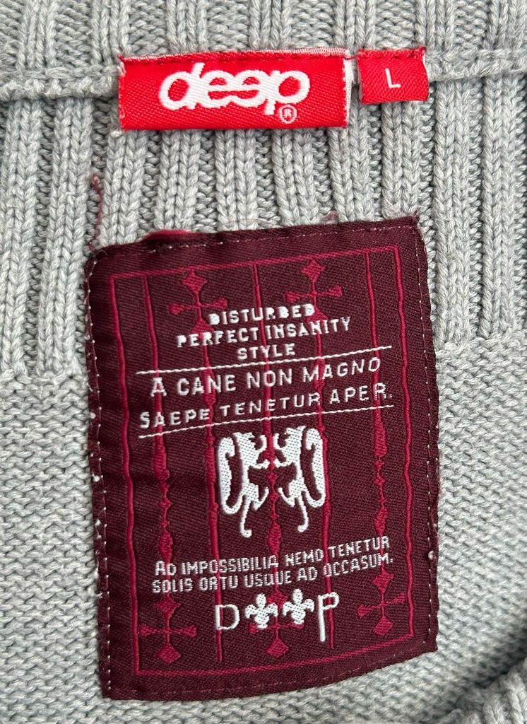 Deep sweterek męski bawełniany szary r. L