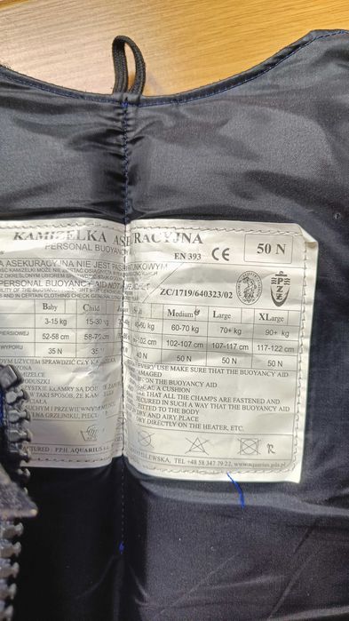Kamizelka asekuracyjna Aquarius MQ rozmiar M