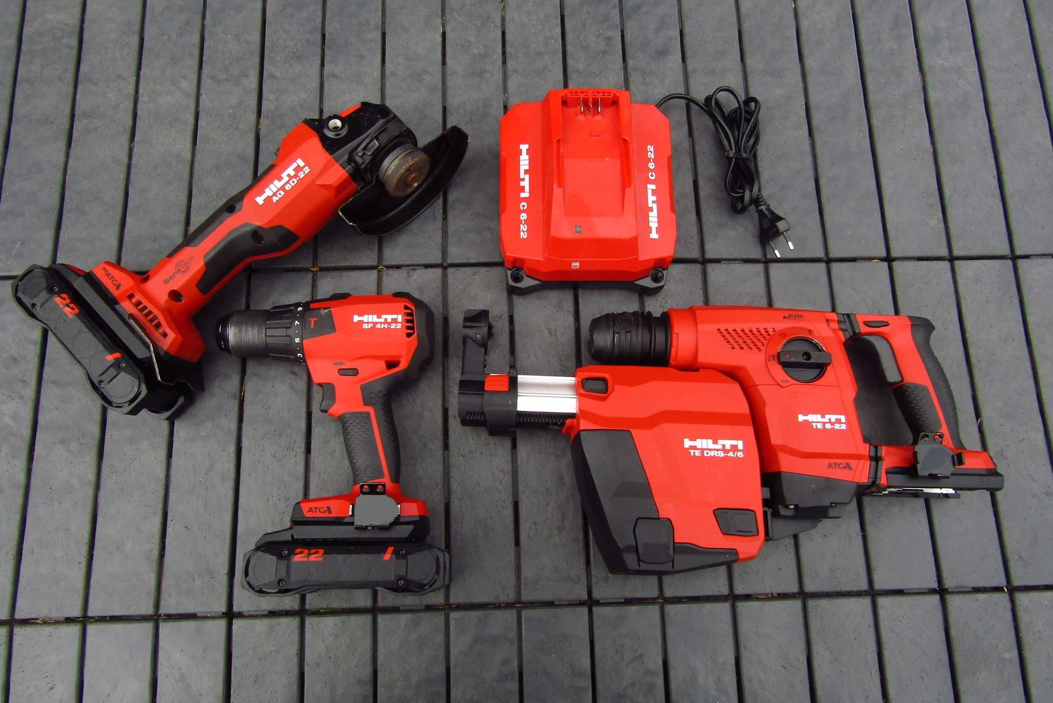 Hilti Zestaw Młotowiertarka TE 6-22 Szlifierka AG 6D-22 SF 4H-22 nuron