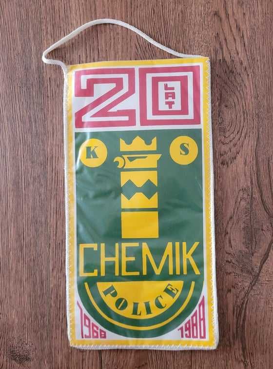 Proporczyk Chemik Police 1968r-1988- 20 lecie klubu