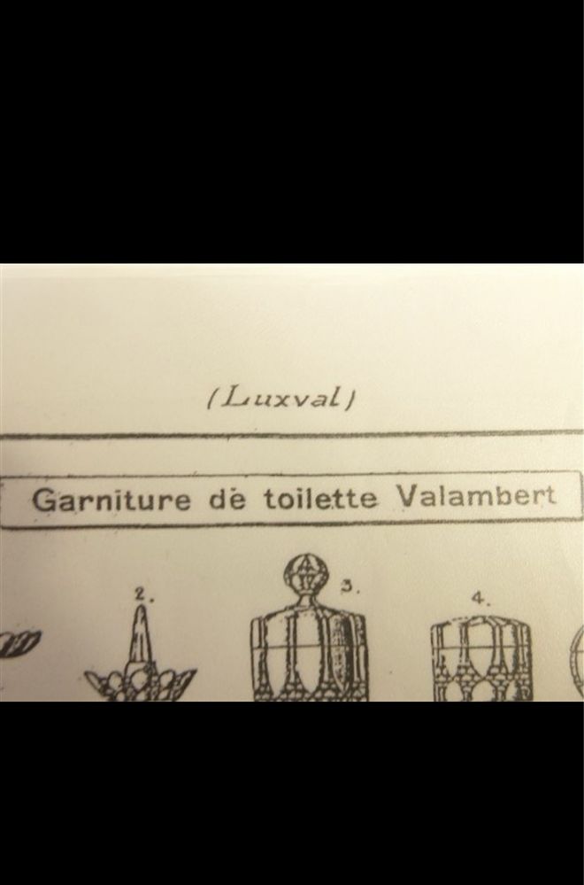 Flakonik pojemnik zestaw toaletkowy Val Saint Lambert Valambert b4186