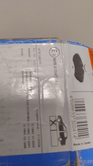 Klocki hamulcowe przód ATE 605959