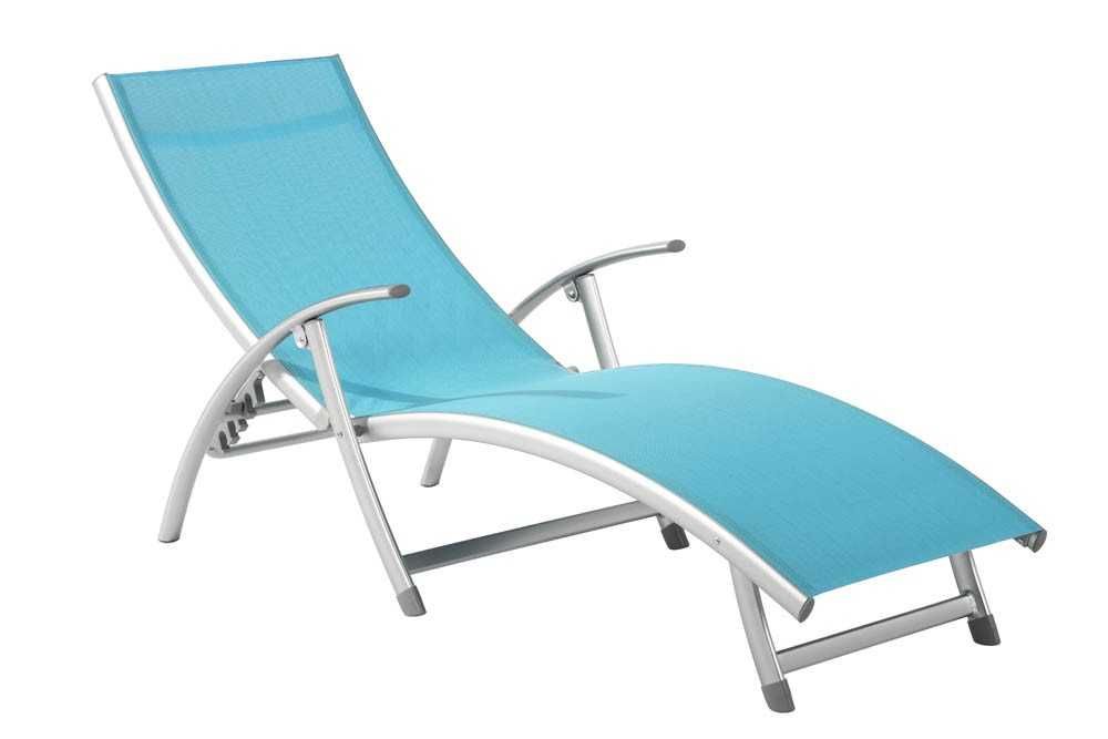 Łóżko leżak leżanka ogrodowa ogrodowa plażowa aluminium 5 pozycji