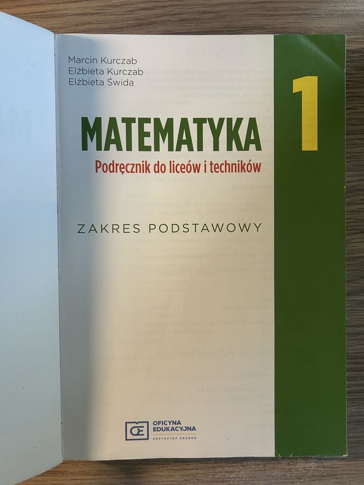 Matematyka Pazdro podręcznik klasa 1