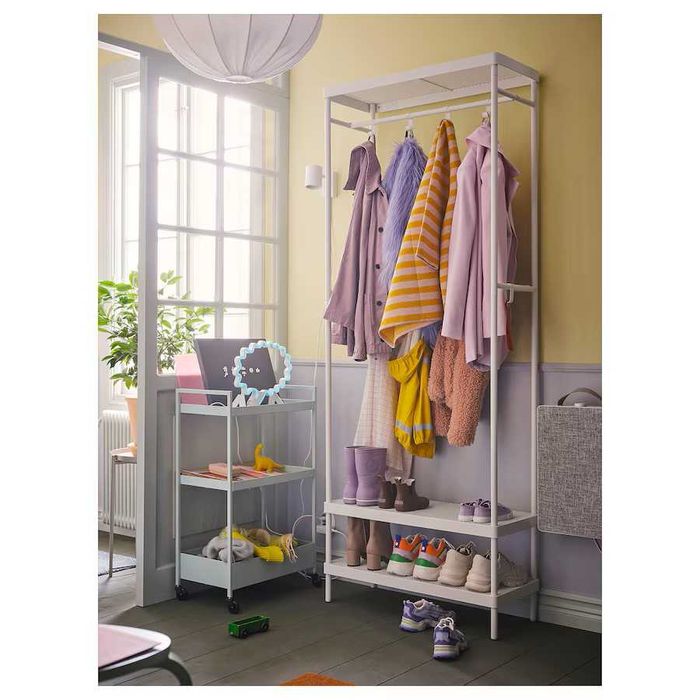 MACKAPÄR Wieszak na ubrania  na buty biały 78x32x200 MACKAPAR ikEA