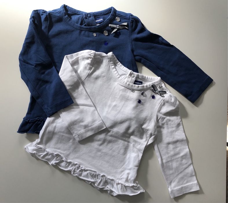 Zestaw dwóch bluzeczek Original Marines rozmiar 68/74 cm