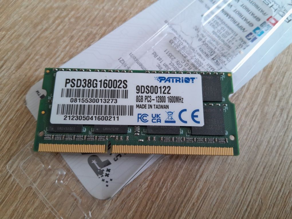 Оперативка для ноутбука DDR3 8gb