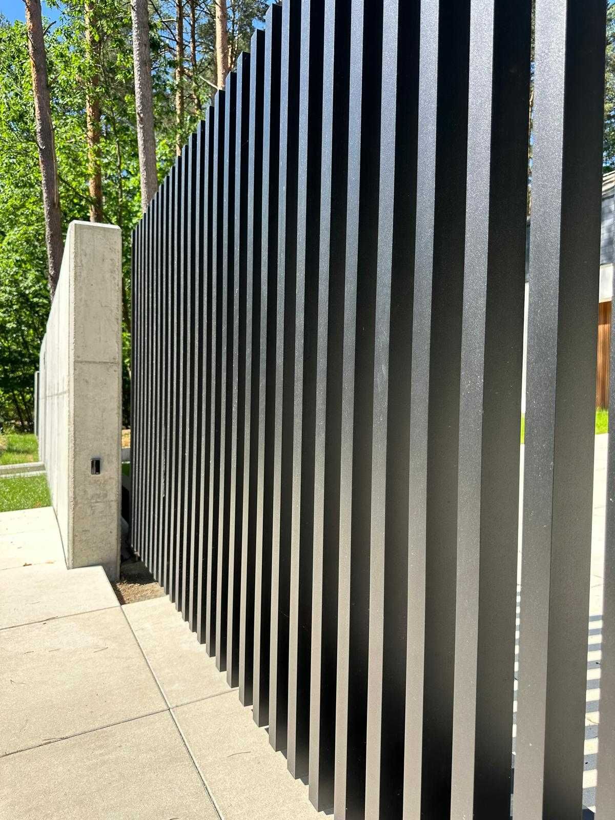 Ogrodzenie grzebieniowe płot nowoczesne ogrodzenie palisada pionowa