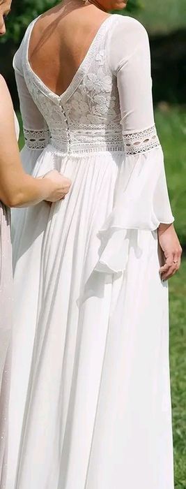 Boho Suknia Ślubna (36?) 164+6cm obcas wesele ślub suknia