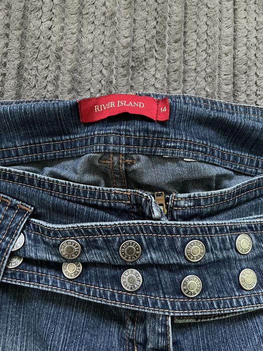 Opium клеш flered jeans темно сині