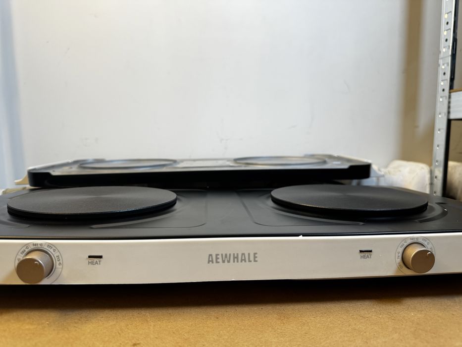 Електроплита 2 конфорки + гриль панель 2в1 настільна плита