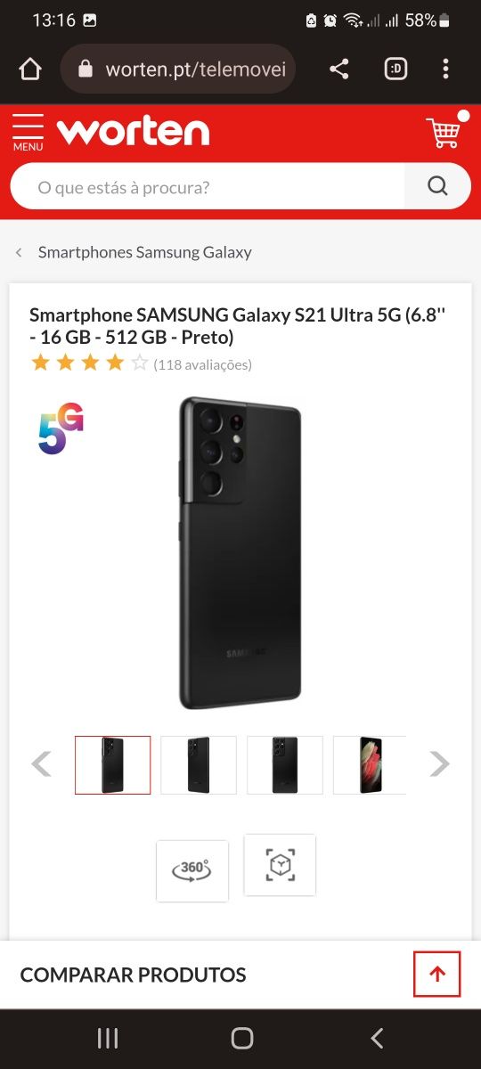 Samsung S21 ultra 516g na garantia