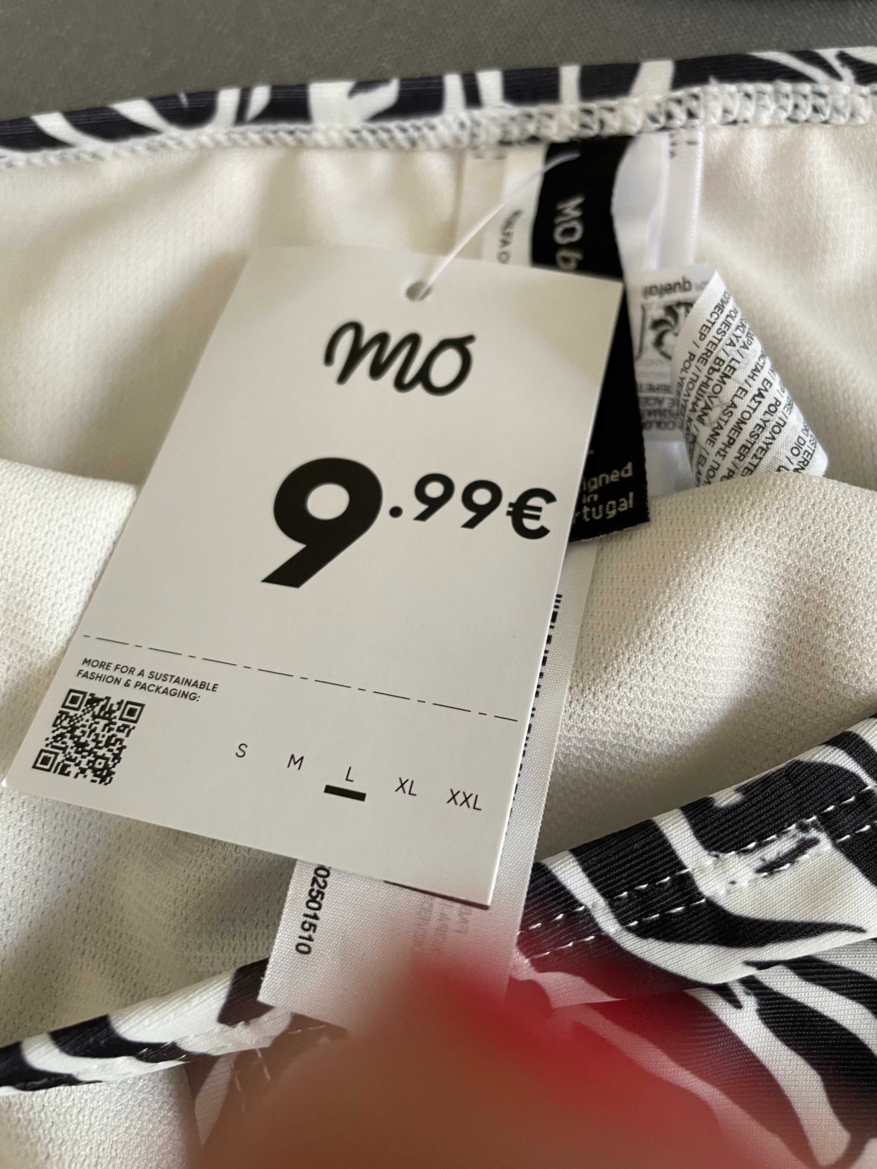 bikini da MO tamanho L preto e branco , novo com etiqueta
