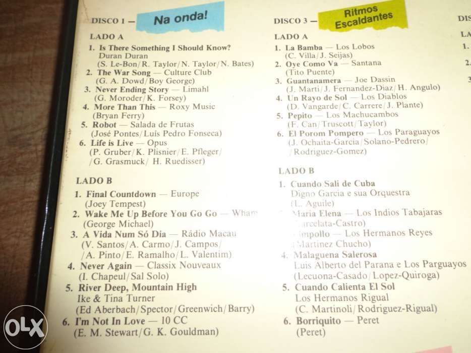 Colectânea de discos de vinil "120 melodies that will live forever" cl